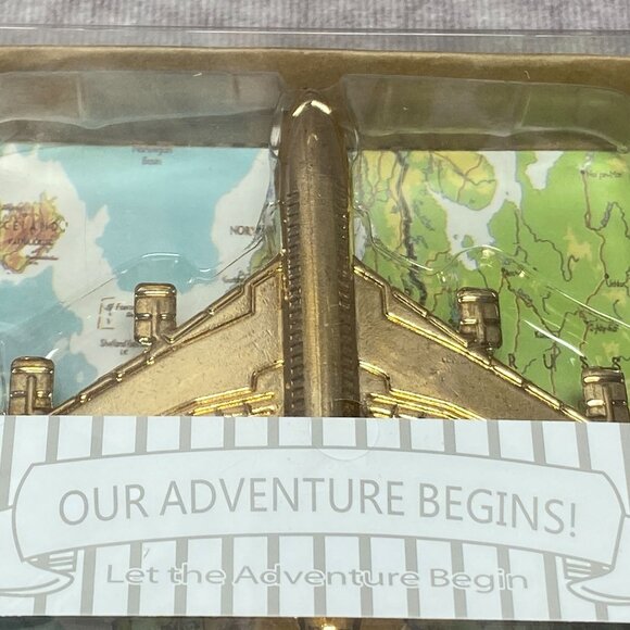 Our Adventure Begins! Airplane Gold Bottle Opener - Let The Adventures Begin - Picture 3 of 5